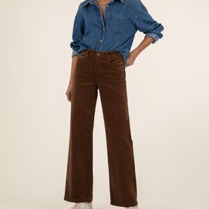 Kut from the Kloth Jean Corduroy High Rise Wide Leg Size 2 / Whiskey